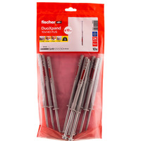 fischer Taco de vástago largo DuoXpand 10x140 FUS, Pasador gris claro/Rojo