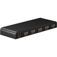 goobay Divisor HDMI 1 a 4 (4K @ 30Hz), Splitter HDMI negro
