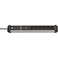 Brennenstuhl Regleta Premium-Protect-Line de 6 tomas negro/Aluminio