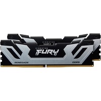 Kingston FURY FURY 48GB 8400MT/s DDR5 CL40 CUDIMM (Kit of 2) Renegade Silver XMP, Memoria RAM plateado/Negro, 48 GB, 2 x 24 GB, DDR5, 288-pin DIMM