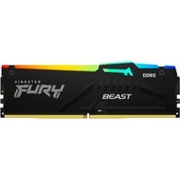 Kingston FURY FURY Beast 32 GB 6000 MT/s DDR5 CL36 DIMM RGB EXPO, Memoria RAM negro, 32 GB, 1 x 32 GB, DDR5, 288-pin DIMM