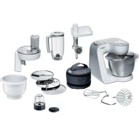 Bosch MUM58257 robot de cocina 1000 W 3,9 L Acero inoxidable, Blanco blanco/Plateado, 3,9 L, Acero inoxidable, Blanco, 1,25 L, Mezcla, 2,7 kg, Acero inoxidable