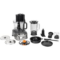 Kenwood FDM72.990SS robot de cocina 3 L Acero inoxidable Balanza integrada plateado, 3 L, Acero inoxidable, 1,5 L, 1,5 L, Plástico, Vidrio