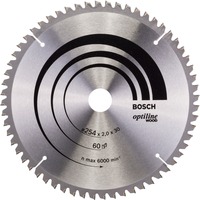 Bosch Disco De Sierra Circular Optiline Wood, Hoja de sierra Madera, 25,4 cm, 1,4 mm, 2 mm, Bosch, 1 pieza(s)