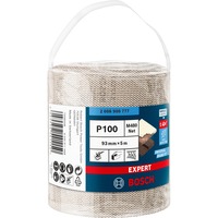 Bosch Expert Rollo de malla de lija M480, Hoja de lija Rollo abrasivo, Grano medio, P100, Trabajo de acabado, Eliminación de pintura, Madera, Beige