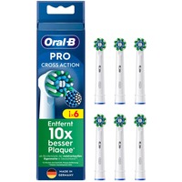 Procter & Gamble Oral-B Pro Cross Action cabezales de repuesto paquete de 6, Cabezal de cepillo blanco, 6 pieza(s), Blanco, 3 mes(es), Oral-B, Caja