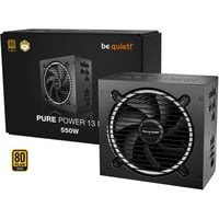 be quiet! Pure Power 13 M | 550W unidad de fuente de alimentación 20+4 pin ATX ATX Negro, Fuente de alimentación de PC negro, 550 W, 100 - 240 V, 600 W, 50/60 Hz, 10 A, 5 A