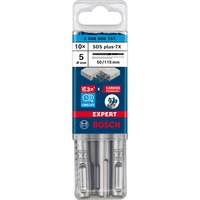Bosch Expert Broca para martillo SDS plus-7X, Taladro Martillo perforador, Hammer drill bit, 5 mm, 115 mm, Concreto, Piedra, 5 cm