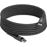 DeLOCK Cable USB-C 2.0 con revestimiento textil magnético negro
