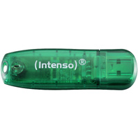 Intenso Rainbow Line unidad flash USB 8 GB USB tipo A 2.0 Verde, Lápiz USB verde, 8 GB, USB tipo A, 2.0, 28 MB/s, Tapa, Verde