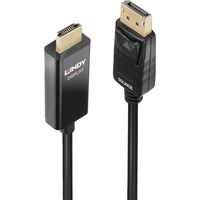 Lindy Cable adaptador de DisplayPort a HDMI con HDR negro