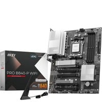 MSI PRO B840-P WIFI placa base AMD B840 Zócalo AM5 ATX negro/Plateado, AMD, Zócalo AM5, AMD Ryzen 7000 Series, AMD Ryzen 8000 Series, AMD Ryzen 9000 Series, Zócalo AM5, 256 GB, DDR5-SDRAM
