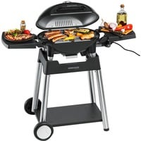 Rommelsbacher Barbacoa eléctrica BBQ 4100/S, con carrito para parrilla negro