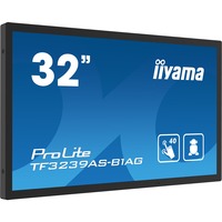 iiyama TF3239AS-B1AG pantalla para PC 80 cm (31.5") 1920 x 1080 Pixeles Full HD LED Pantalla táctil Negro, Pantalla de gran formato negro (mate), 80 cm (31.5"), 1920 x 1080 Pixeles, Full HD, LED, 8 ms, Negro