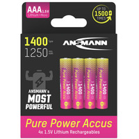 Ansmann Batería Pure Power Li-Ion Micro AAA rosa/Amarillo