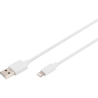 Digitus Cable de datos/carga USB 2.0 USB-A > Lightning, certificado MFI blanco