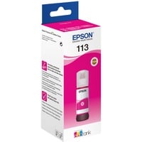 Epson 113 EcoTank Pigment Magenta ink bottle, Tinta Magenta, Epson, Ecotank ET-5880, EcoTank ET-5850, EcoTank ET-5800, EcoTank ET-16650, EcoTank ET-16600, 6000 páginas, 70 ml, Pigment