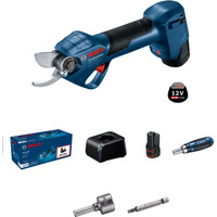 Bosch Tijeras de jardín a batería GGP 12V-25 Professional, 12Volt, Tijeras de podar azul/Negro