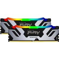 Kingston FURY FURY 64GB 6400MT/s DDR5 CL32 DIMM (Kit de 2) Renegade RGB XMP, Memoria RAM negro, 64 GB, 2 x 32 GB, DDR5, 288-pin DIMM