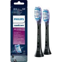 Philips Sonicare G3 Premium Gum Care HX9052/33 Pack de 2 cabezales negros de cepillos, Cabezal de cepillo negro, 2 pieza(s), Negro, Suave, Caucho, 2 Series plaque control 2 Series plaque defense 3 Series gum health DiamondClean DiamondClean...