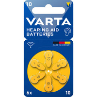 VARTA Pila para audífonos Zinc Air 10, PR10, Batería 