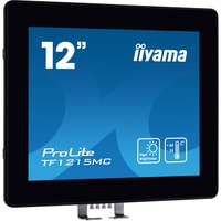 iiyama TF1215MC-B1 pantalla para PC 30,7 cm (12.1") 1024 x 768 Pixeles LCD Pantalla táctil Negro, Monitor LED negro, 30,7 cm (12.1"), 1024 x 768 Pixeles, LCD, 25 ms, Negro