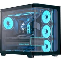 Aerocool P500C Midi Tower Negro, Cajas de torre negro, Midi Tower, PC, Negro, ATX, micro ATX, Mini-ITX, SPCC, Vidrio templado, Juego