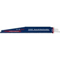 Bosch Expert 2608900398 Hoja para sierra recíproca Acero de alto carbono (HCS) 1 pieza(s), Hoja de sierra Hoja para sierra recíproca, Madera noble, Plástico, Madera, Madera con clavos, Acero de alto carbono (HCS), Azul, 17,5 cm, 5 - 7