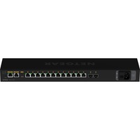 Netgear M4250-12M2XF Gestionado L2/L3 2.5G Ethernet 1U Negro, Interruptor/Conmutador Gestionado, L2/L3, 2.5G Ethernet, Bidireccional completo (Full duplex), Montaje en rack, 1U