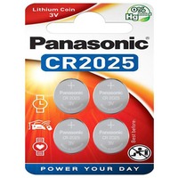 Panasonic CR-2025EL/4B pila doméstica Batería de un solo uso CR2025 Litio Batería de un solo uso, CR2025, Litio, 3 V, 4 pieza(s), 165 mAh