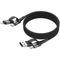 Ansmann Cable de carga magnético 4 en 1 negro