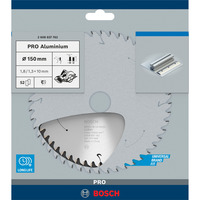 Bosch 2 608 837 762 hoja de sierra circular 15 cm 1 pieza(s) Aluminio, 15 cm, 1 cm, 1,3 mm, 10000 RPM, 1,8 mm