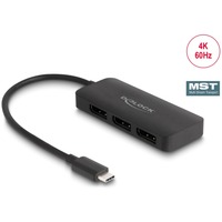 DeLOCK 88041, Display Port Splitter negro