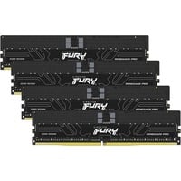 Kingston FURY FURY 64GB 5600MT/s DDR5 ECC Reg CL36 DIMM (Kits de 4) Renegade Pro XMP, Memoria RAM negro, 64 GB, 4 x 16 GB, DDR5, 288-pin DIMM, Negro