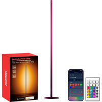 SwitchBot Lámpara de pie smarte Stehlampe, Lámpara LED negro