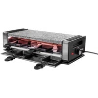 Unold 48760 parrilla de interior 8 personas(s) 1200 W Negro, Acero inoxidable, Raclette negro/Acero fino, 8 personas(s), Plástico, Acero inoxidable, 1 zona(s), Negro, Acero inoxidable, Rectangular, Temperatura