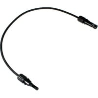  Cable de extensión solar 6mm², enchufe - toma 0,5 metros, 0%, Cable alargador negro