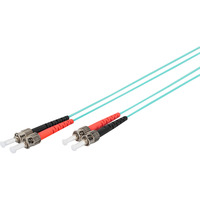 Digitus Cable de parche LWL, dúplex, conector ST > ST, multimodo OM3 turquesa