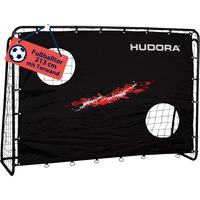 HUDORA Portería de fútbol Trainer con muro de portería negro