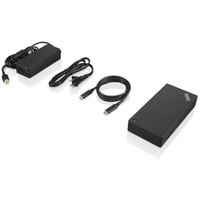 Lenovo ThinkPad USB-C Dockingstation Generalüberholt, Estación de acoplamiento negro
