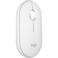 Logitech Pebble 2 M350s ratón Viajes Ambidextro RF Wireless + Bluetooth Óptico 4000 DPI blanco, Ambidextro, Óptico, RF Wireless + Bluetooth, 4000 DPI, Blanco