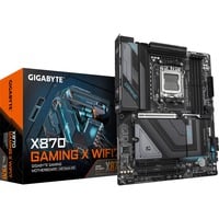 GIGABYTE X870 GAMING X WIFI7 Placa Base - Compatible con CPUs AMD Ryzen 9000, 16+2+2 fases VRM, hasta 8000MHz DDR5 (OC), 1xPCIe 5.0 + 2xPCIe 4.0, Wi-Fi 7, LAN 2.5GbE, USB 4 negro/Gris, 16+2+2 fases VRM, hasta 8000MHz DDR5 (OC), 1xPCIe 5.0 + 2xPCIe 4.0, Wi-Fi 7, LAN 2.5GbE, USB 4, AMD, Zócalo AM5, AMD Ryzen 7000 Series, AMD Ryzen 8000 Series, AMD Ryzen 9000 Series, Zócalo AM5, 256 GB, DDR5-SDRAM