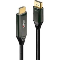Lindy 40931 adaptador de cable de vídeo 2 m HDMI tipo A (Estándar) DisplayPort Negro negro, 2 m, HDMI tipo A (Estándar), DisplayPort, Macho, Macho, Derecho