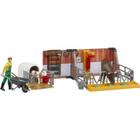 bruder bworld establo para vacas y terneros con agricultor, Escenario multicolor