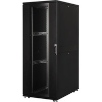 Digitus Armario de servidor de la serie Unique - 800 x 1200 mm (an. x pr.), Armario IT negro, Rack o bastidor independiente, 42U, 1000 kg, Negro