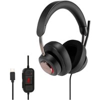 Kensington Auriculares circumaurales USB-C H2000, Auriculares con micrófono negro, Alámbrico, Oficina/Centro de llamadas, 20 - 20000 Hz, 190 g, Auriculares, Negro