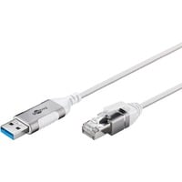 goobay Cable adaptador Ethernet USB-A 3.2 Gen1 > RJ-45, Slim blanco
