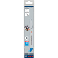 Bosch S 1130 CF Hoja de sierra de sable Bimetálico 1 pieza(s) Hoja de sierra de sable, Pipa, Perfil, Bimetálico, Negro, 8 + 10, 2,5 mm