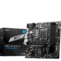 MSI PRO B760M-P placa base Intel B760 LGA 1700 micro ATX negro, Intel, LGA 1700, Intel® Celeron®, Intel® Pentium® Gold, LGA 1700, DDR5-SDRAM, 192 GB