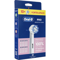 Procter & Gamble Oral-B Pro Sensitive Clean cabezales de repuesto paquete de 10, Cabezal de cepillo blanco